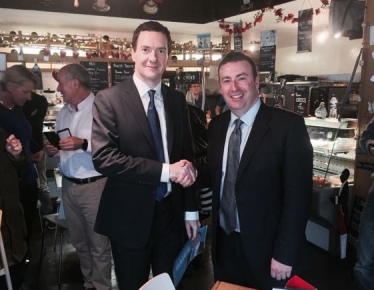 Stephen Bates with George Osborne